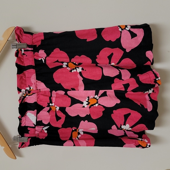 📌FINAL SALE |Who What Wear | Pink And Black Linen Floral Print Shorts - Picture 5 of 11